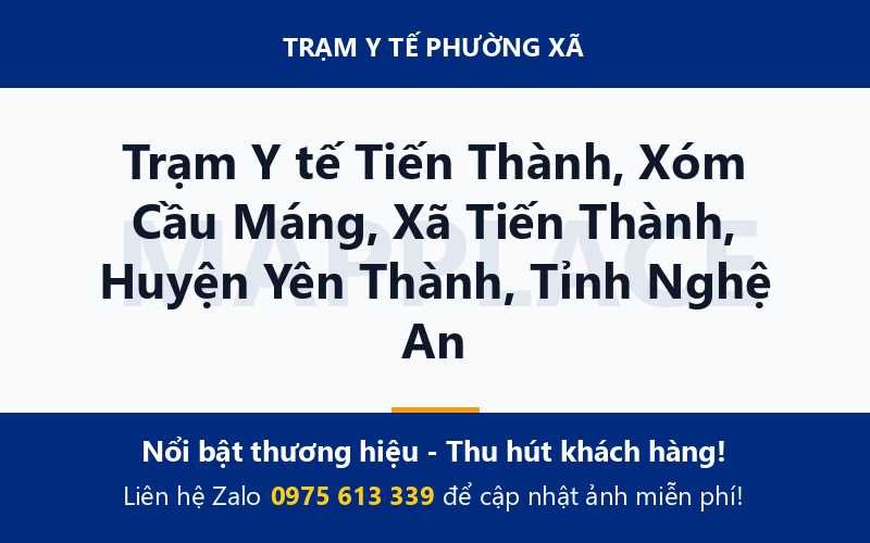 Trạm Y tế Tiến Thành, Xóm Cầu Máng, Xã Tiến Thành, Huyện Yên Thành, Tỉnh Nghệ An
