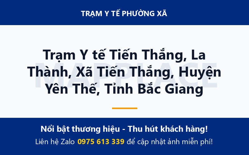 Trạm Y tế Tiến Thắng, La Thành, Xã Tiến Thắng, Huyện Yên Thế, Tỉnh Bắc Giang