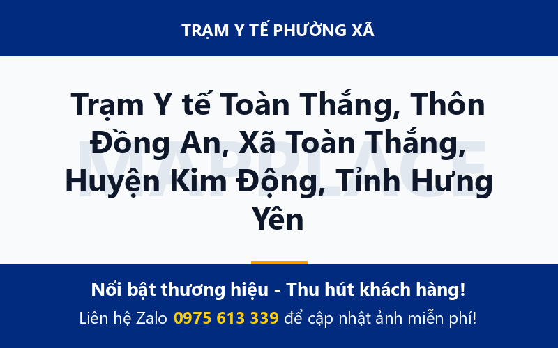 Trạm Y tế Toàn Thắng, Thôn Đồng An, Xã Toàn Thắng, Huyện Kim Động, Tỉnh Hưng Yên