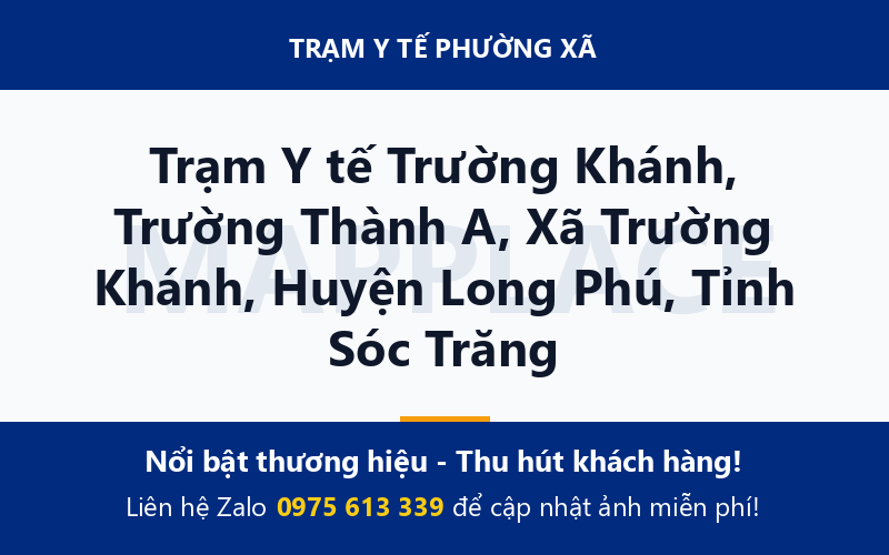 Trạm Y tế Trường Khánh, Trường Thành A, Xã Trường Khánh, Huyện Long Phú, Tỉnh Sóc Trăng