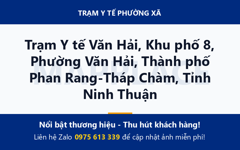 Trạm Y tế Văn Hải, Khu phố 8, Phường Văn Hải, Thành phố Phan Rang-Tháp Chàm, Tỉnh Ninh Thuận