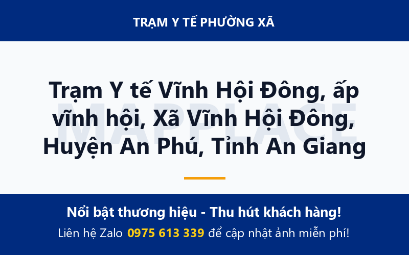 Trạm Y tế Vĩnh Hội Đông, ấp vĩnh hội, Xã Vĩnh Hội Đông, Huyện An Phú, Tỉnh An Giang