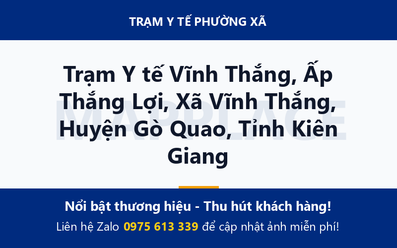 Trạm Y tế Vĩnh Thắng, Ấp Thắng Lợi, Xã Vĩnh Thắng, Huyện Gò Quao, Tỉnh Kiên Giang