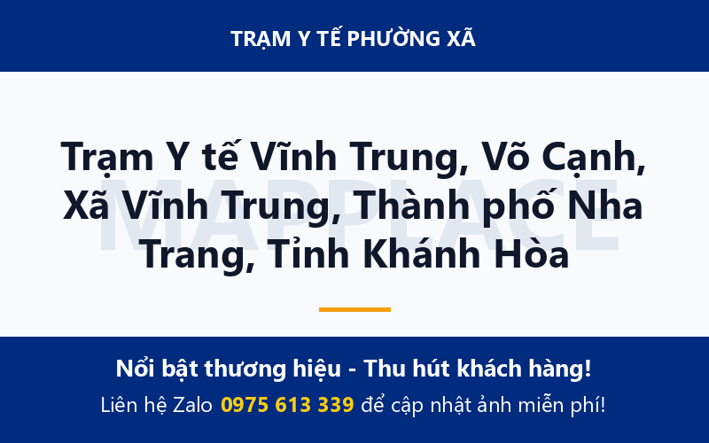Trạm Y tế Vĩnh Trung, Võ Cạnh, Xã Vĩnh Trung, Thành phố Nha Trang, Tỉnh Khánh Hòa