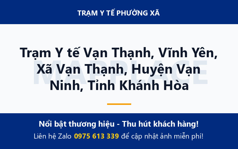 Trạm Y tế Vạn Thạnh, Vĩnh Yên, Xã Vạn Thạnh, Huyện Vạn Ninh, Tỉnh Khánh Hòa