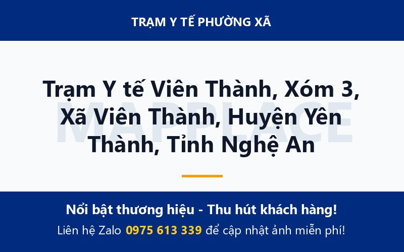 Trạm Y tế Viên Thành, Xóm 3, Xã Viên Thành, Huyện Yên Thành, Tỉnh Nghệ An