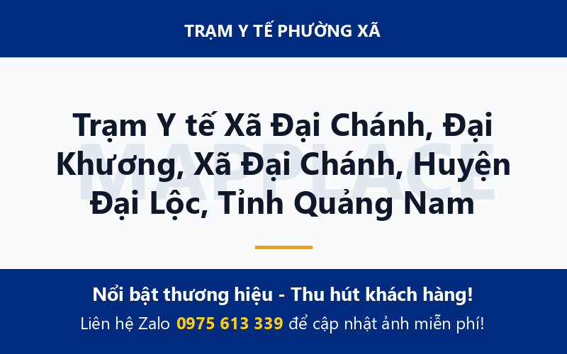 Trạm Y tế Xã Đại Chánh, Đại Khương, Xã Đại Chánh, Huyện Đại Lộc, Tỉnh Quảng Nam