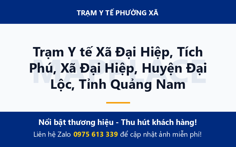 Trạm Y tế Xã Đại Hiệp, Tích Phú, Xã Đại Hiệp, Huyện Đại Lộc, Tỉnh Quảng Nam