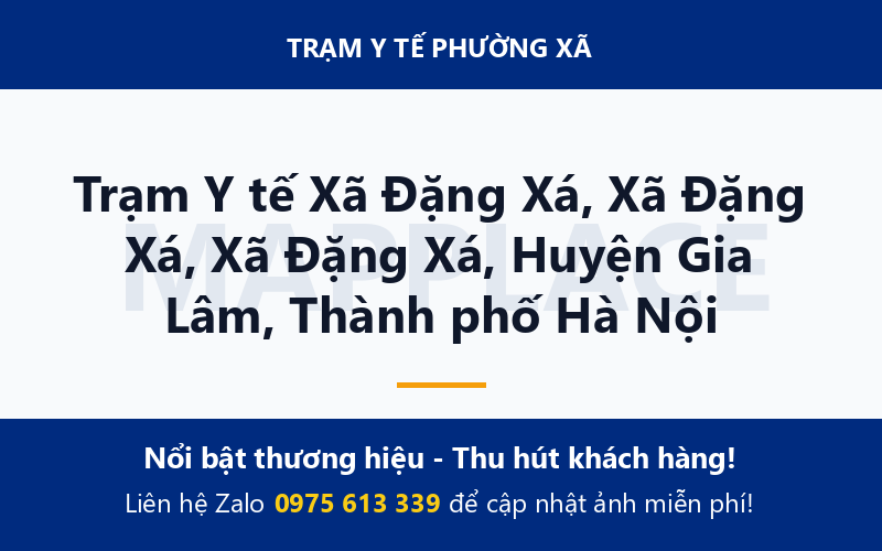 Trạm Y tế Xã Đặng Xá, Xã Đặng Xá, Xã Đặng Xá, Huyện Gia Lâm, Thành phố Hà Nội