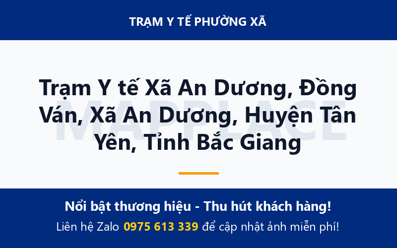 Trạm Y tế Xã An Dương, Đồng Ván, Xã An Dương, Huyện Tân Yên, Tỉnh Bắc Giang