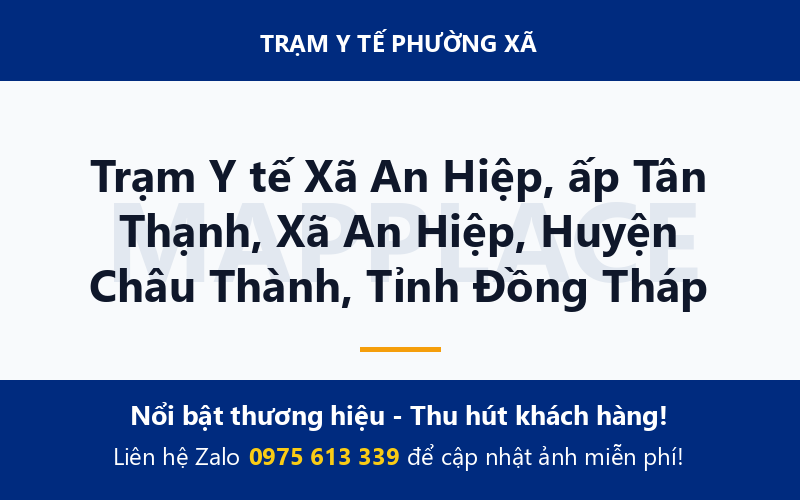 Trạm Y tế Xã An Hiệp, ấp Tân Thạnh, Xã An Hiệp, Huyện Châu Thành, Tỉnh Đồng Tháp