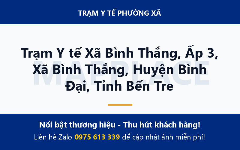 Trạm Y tế Xã Bình Thắng, Ấp 3, Xã Bình Thắng, Huyện Bình Đại, Tỉnh Bến Tre