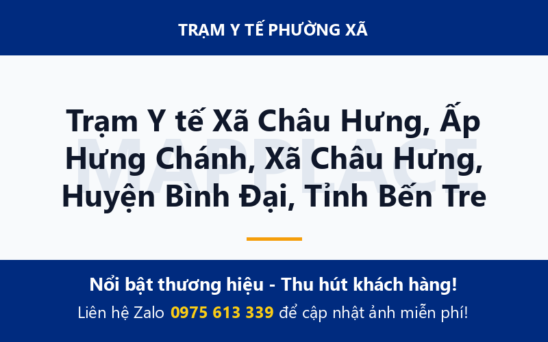 Trạm Y tế Xã Châu Hưng, Ấp Hưng Chánh, Xã Châu Hưng, Huyện Bình Đại, Tỉnh Bến Tre