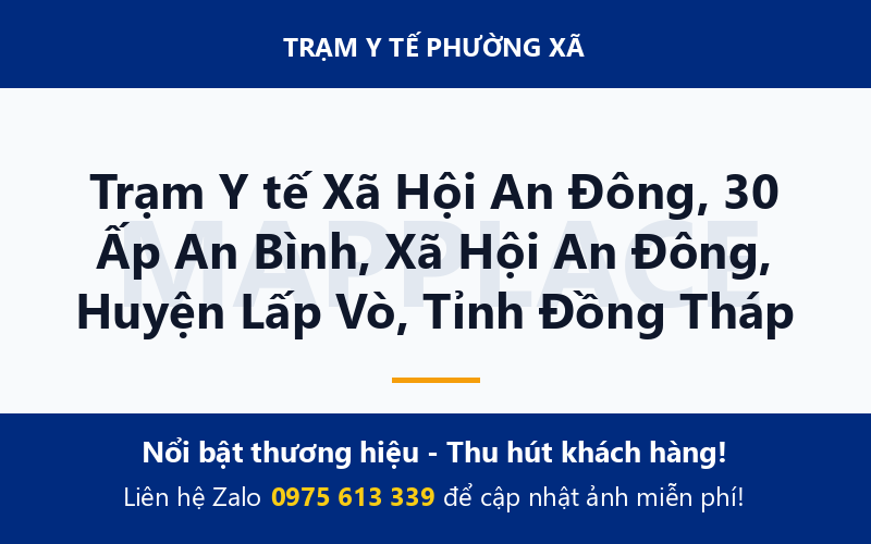 Trạm Y tế Xã Hội An Đông, 30 Ấp An Bình, Xã Hội An Đông, Huyện Lấp Vò, Tỉnh Đồng Tháp