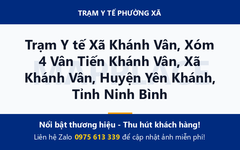 Trạm Y tế Xã Khánh Vân, Xóm 4 Vân Tiến Khánh Vân, Xã Khánh Vân, Huyện Yên Khánh, Tỉnh Ninh Bình