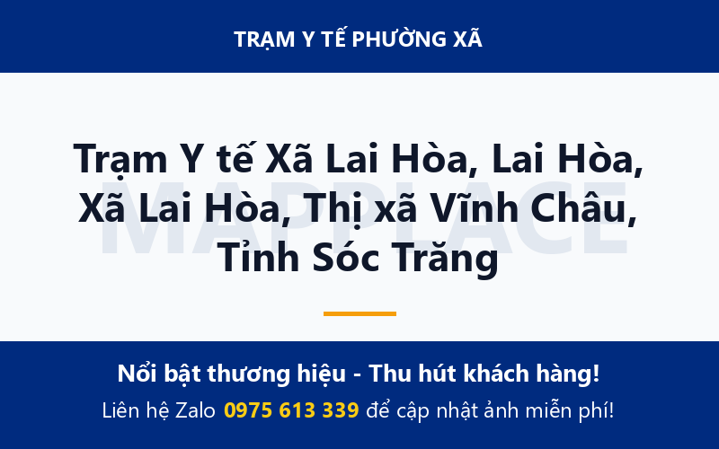 Trạm Y tế Xã Lai Hòa, Lai Hòa, Xã Lai Hòa, Thị xã Vĩnh Châu, Tỉnh Sóc Trăng