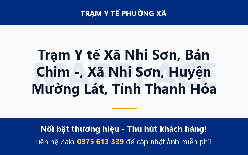 Trạm Y tế Xã Nhi Sơn, Bản Chim -, Xã Nhi Sơn, Huyện Mường Lát, Tỉnh Thanh Hóa