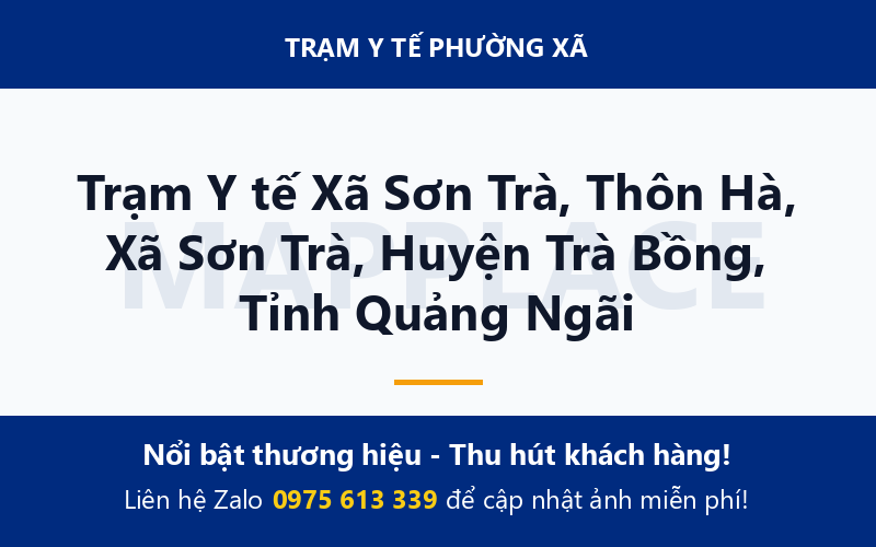 Trạm Y tế Xã Sơn Trà, Thôn Hà, Xã Sơn Trà, Huyện Trà Bồng, Tỉnh Quảng Ngãi