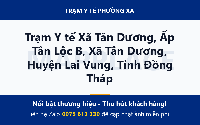 Trạm Y tế Xã Tân Dương, Ấp Tân Lộc B, Xã Tân Dương, Huyện Lai Vung, Tỉnh Đồng Tháp