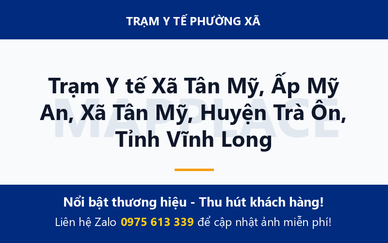Trạm Y tế Xã Tân Mỹ, Ấp Mỹ An, Xã Tân Mỹ, Huyện Trà Ôn, Tỉnh Vĩnh Long
