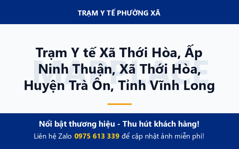 Trạm Y tế Xã Thới Hòa, Ấp Ninh Thuận, Xã Thới Hòa, Huyện Trà Ôn, Tỉnh Vĩnh Long