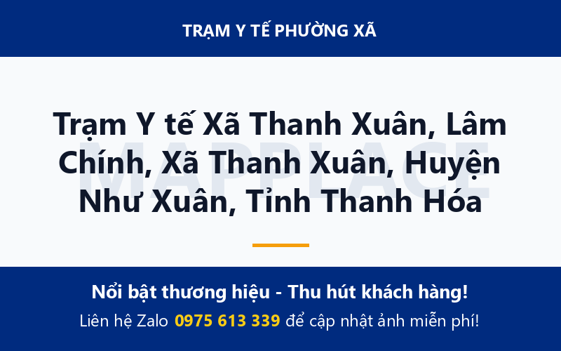 Trạm Y tế Xã Thanh Xuân, Lâm Chính, Xã Thanh Xuân, Huyện Như Xuân, Tỉnh Thanh Hóa