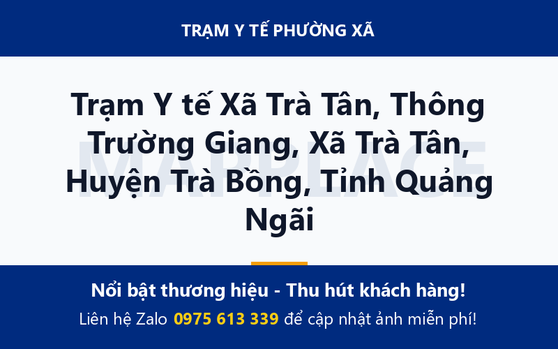 Trạm Y tế Xã Trà Tân, Thông Trường Giang, Xã Trà Tân, Huyện Trà Bồng, Tỉnh Quảng Ngãi