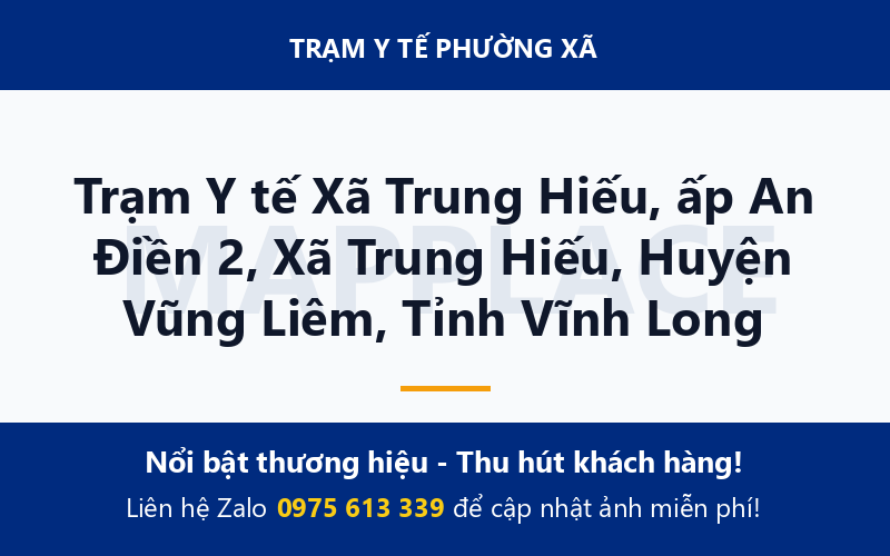 Trạm Y tế Xã Trung Hiếu, ấp An Điền 2, Xã Trung Hiếu, Huyện Vũng Liêm, Tỉnh Vĩnh Long