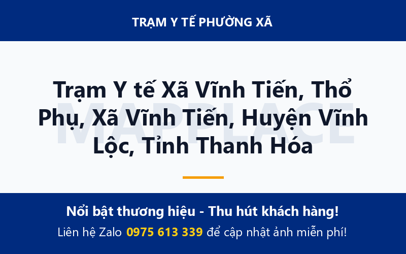Trạm Y tế Xã Vĩnh Tiến, Thổ Phụ, Xã Vĩnh Tiến, Huyện Vĩnh Lộc, Tỉnh Thanh Hóa