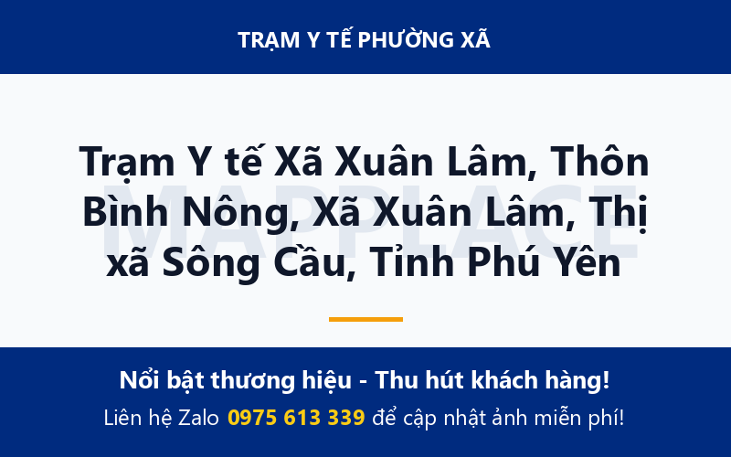 Trạm Y tế Xã Xuân Lâm, Thôn Bình Nông, Xã Xuân Lâm, Thị xã Sông Cầu, Tỉnh Phú Yên