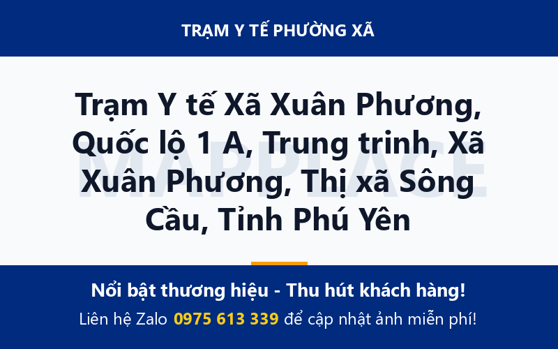 Trạm Y tế Xã Xuân Phương, Quốc lộ 1 A, Trung trinh, Xã Xuân Phương, Thị xã Sông Cầu, Tỉnh Phú Yên