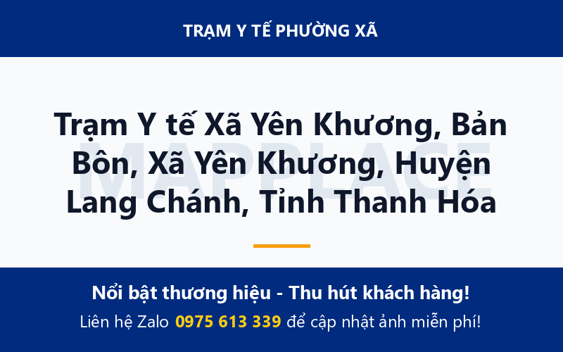 Trạm Y tế Xã Yên Khương, Bản Bôn, Xã Yên Khương, Huyện Lang Chánh, Tỉnh Thanh Hóa