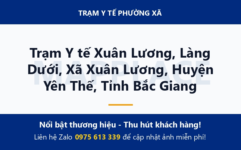Trạm Y tế Xuân Lương, Làng Dưới, Xã Xuân Lương, Huyện Yên Thế, Tỉnh Bắc Giang