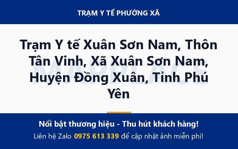 Trạm Y tế Xuân Sơn Nam, Thôn Tân Vinh, Xã Xuân Sơn Nam, Huyện Đồng Xuân, Tỉnh Phú Yên