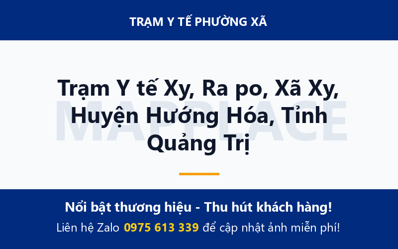 Trạm Y tế Xy, Ra po, Xã Xy, Huyện Hướng Hóa, Tỉnh Quảng Trị