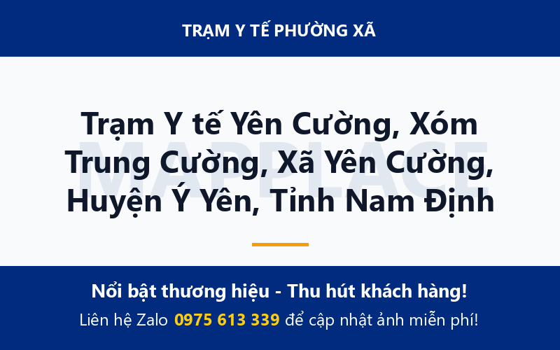 Trạm Y tế Yên Cường, Xóm Trung Cường, Xã Yên Cường, Huyện Ý Yên, Tỉnh Nam Định