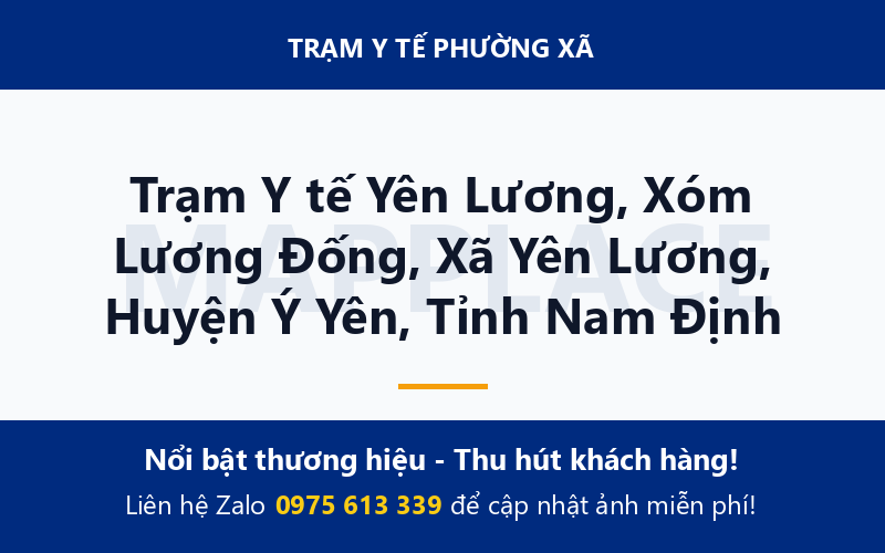 Trạm Y tế Yên Lương, Xóm Lương Đống, Xã Yên Lương, Huyện Ý Yên, Tỉnh Nam Định