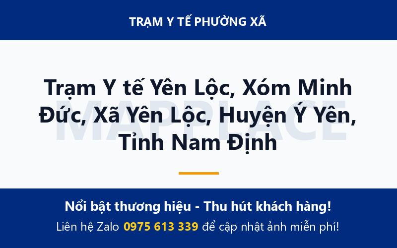 Trạm Y tế Yên Lộc, Xóm Minh Đức, Xã Yên Lộc, Huyện Ý Yên, Tỉnh Nam Định