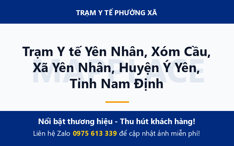 Trạm Y tế Yên Nhân, Xóm Cầu, Xã Yên Nhân, Huyện Ý Yên, Tỉnh Nam Định