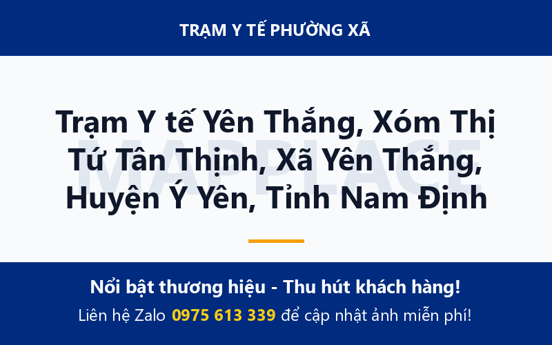 Trạm Y tế Yên Thắng, Xóm Thị Tứ Tân Thịnh, Xã Yên Thắng, Huyện Ý Yên, Tỉnh Nam Định