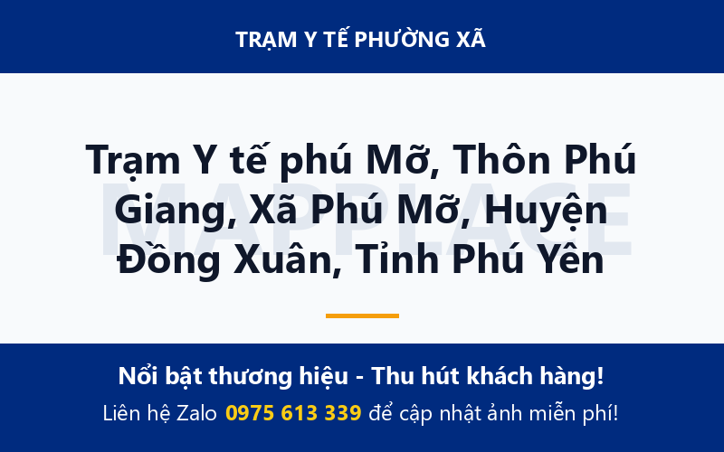 Trạm Y tế phú Mỡ, Thôn Phú Giang, Xã Phú Mỡ, Huyện Đồng Xuân, Tỉnh Phú Yên