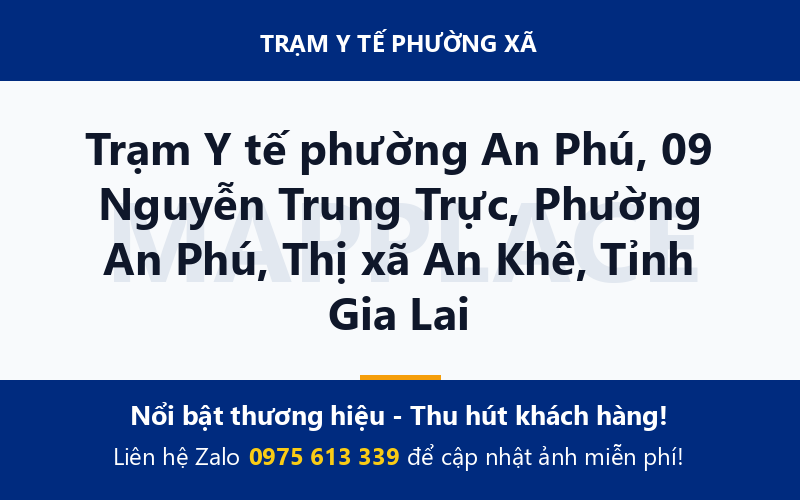 Trạm Y tế phường An Phú, 09 Nguyễn Trung Trực, Phường An Phú, Thị xã An Khê, Tỉnh Gia Lai