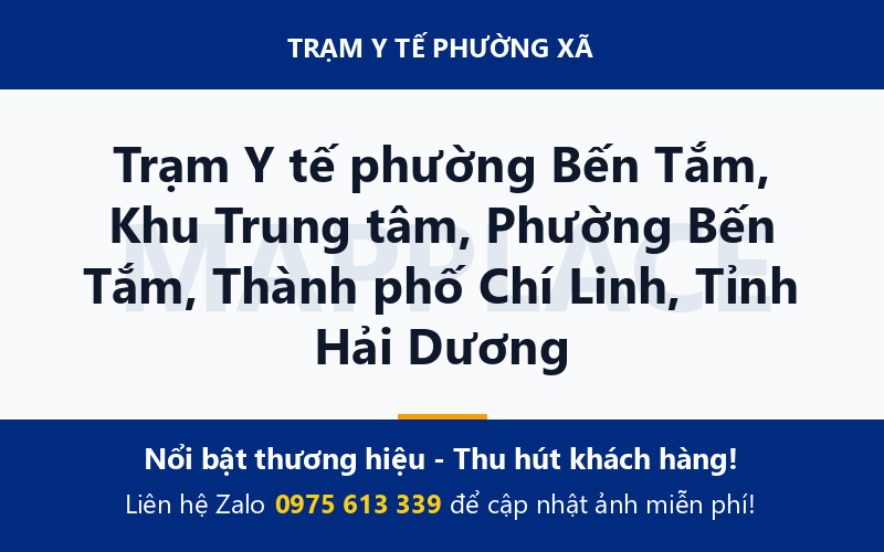 Trạm Y tế phường Bến Tắm, Khu Trung tâm, Phường Bến Tắm, Thành phố Chí Linh, Tỉnh Hải Dương