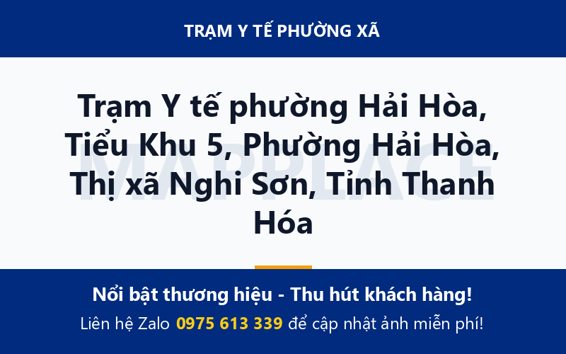 Trạm Y tế phường Hải Hòa, Tiểu Khu 5, Phường Hải Hòa, Thị xã Nghi Sơn, Tỉnh Thanh Hóa