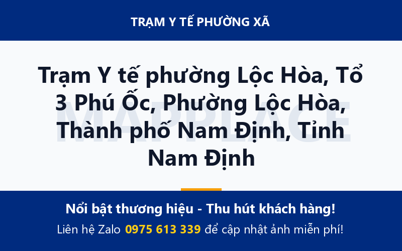 Trạm Y tế phường Lộc Hòa, Tổ 3 Phú Ốc, Phường Lộc Hòa, Thành phố Nam Định, Tỉnh Nam Định