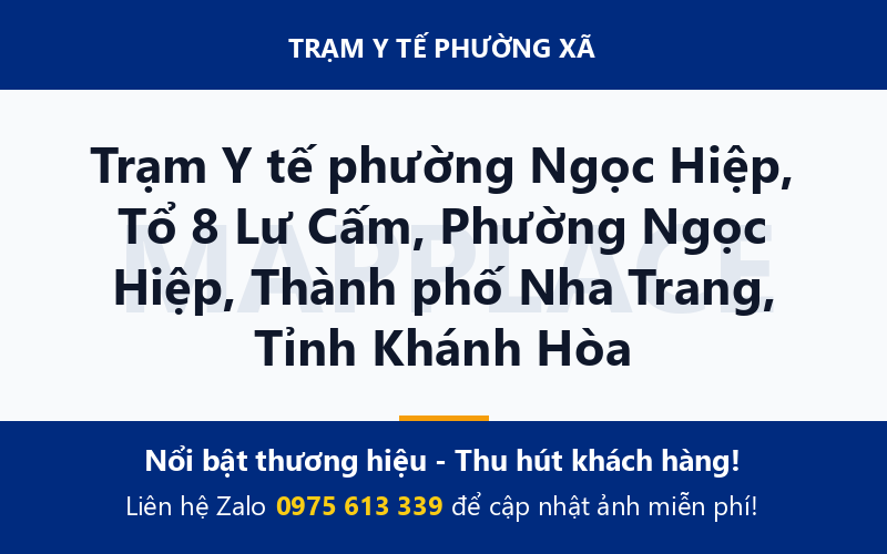 Trạm Y tế phường Ngọc Hiệp, Tổ 8 Lư Cấm, Phường Ngọc Hiệp, Thành phố Nha Trang, Tỉnh Khánh Hòa