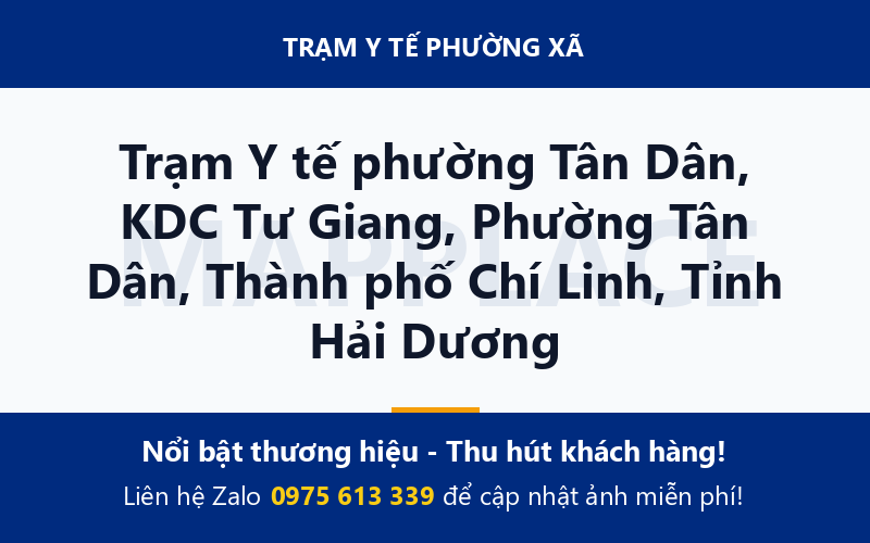 Trạm Y tế phường Tân Dân, KDC Tư Giang, Phường Tân Dân, Thành phố Chí Linh, Tỉnh Hải Dương