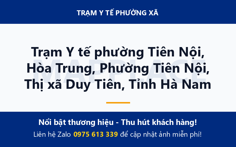 Trạm Y tế phường Tiên Nội, Hòa Trung, Phường Tiên Nội, Thị xã Duy Tiên, Tỉnh Hà Nam