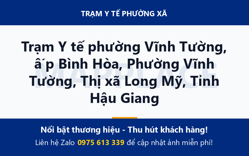 Trạm Y tế phường Vĩnh Tường, ấp Bình Hòa, Phường Vĩnh Tường, Thị xã Long Mỹ, Tỉnh Hậu Giang