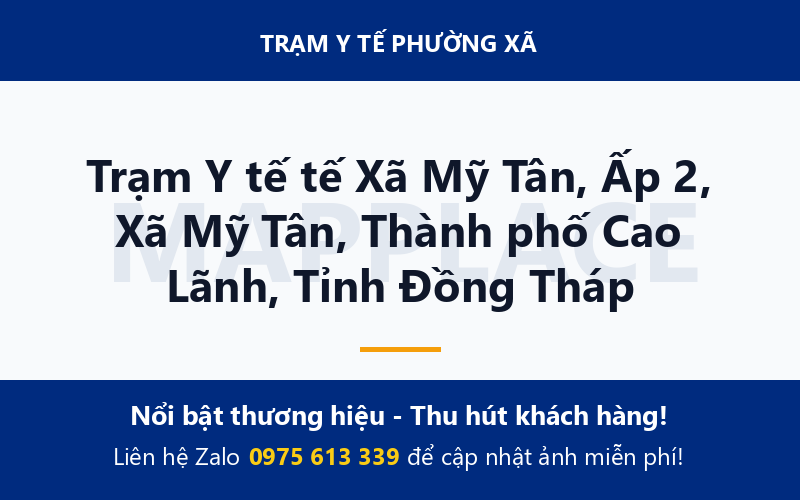 Trạm Y tế tế Xã Mỹ Tân, Ấp 2, Xã Mỹ Tân, Thành phố Cao Lãnh, Tỉnh Đồng Tháp